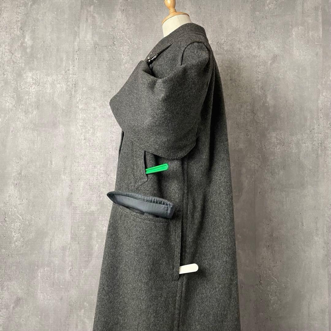 MOSCHINO モスキーノ 比翼デザイン ビッグサイズ ウール ロングコート