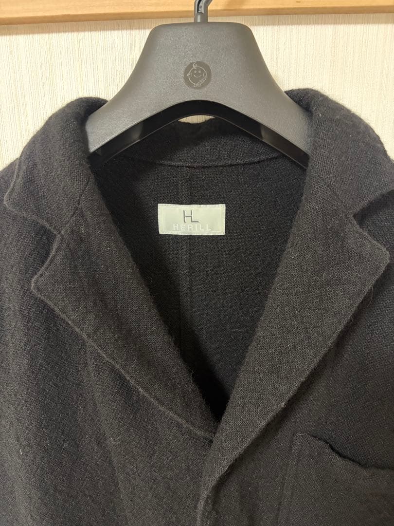 25aw HERILL リジッドカシミヤジャケット サイズ1 黒
