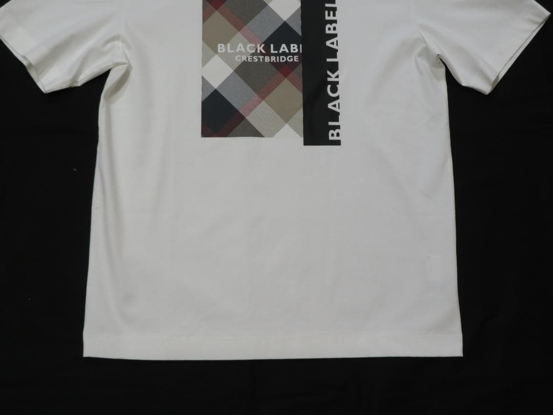 ブラックレーベルクレストブリッジ　半袖ロゴ入りデザインTシャツ　白　Mサイズ