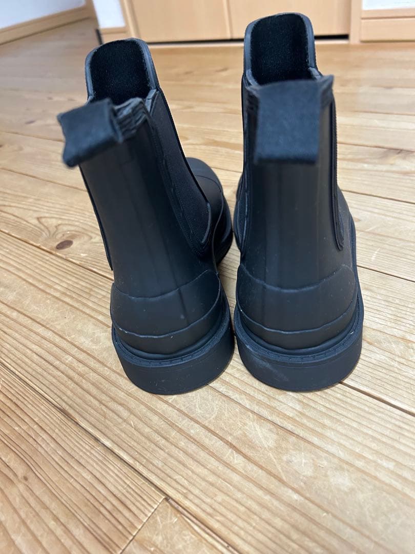 ハンターHunterレインブーツ 防水 ウィメンズ BLK サイドゴア ラバー