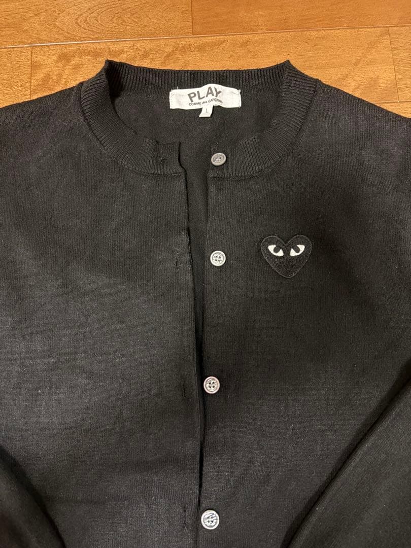 PLAY comme des garcons コムデギャルソン 黒 カーディガン