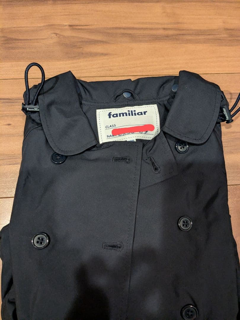 Familia　レインコート ネイビー レインコート フード付き 収納袋付き