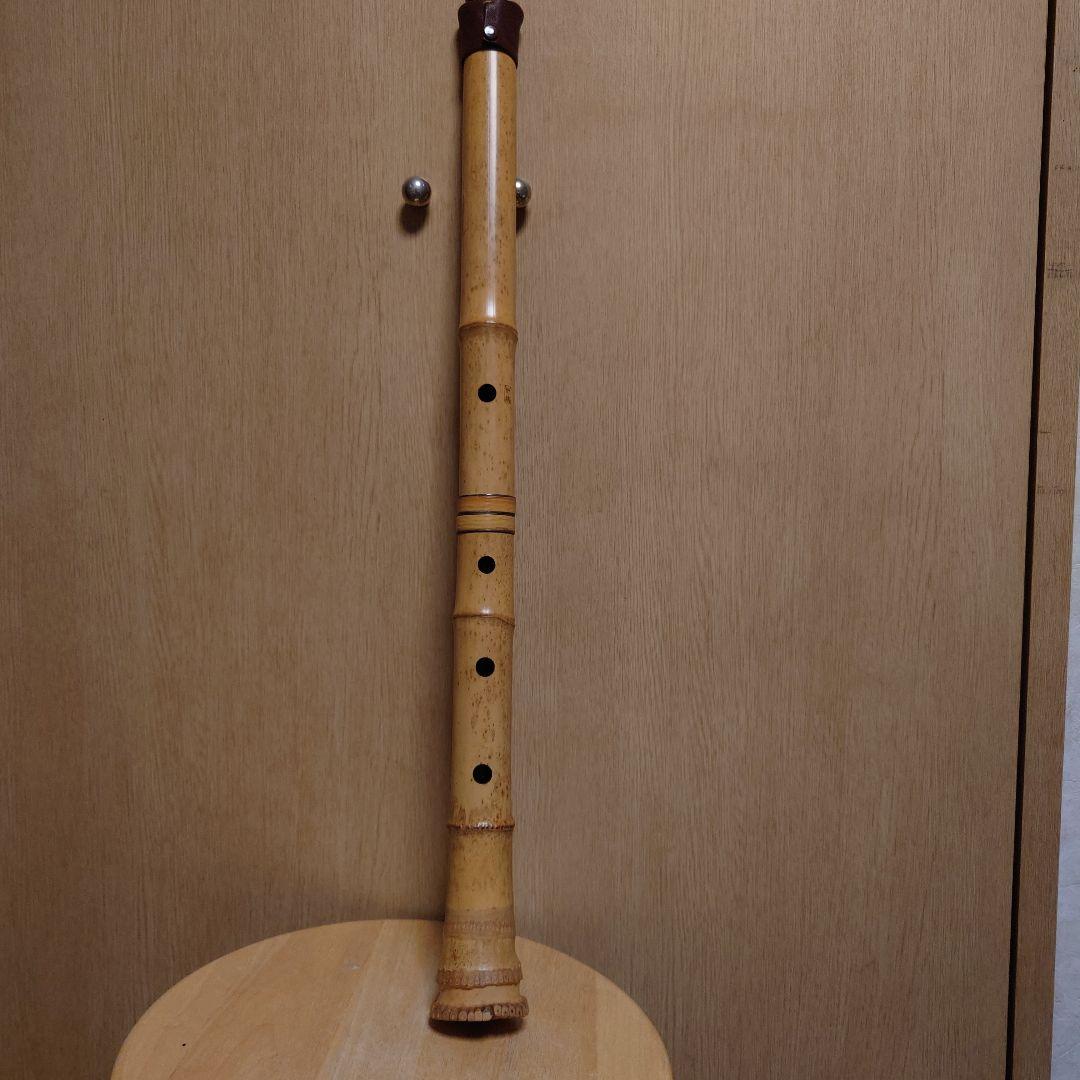 尺八 竹製 （2尺約60cm・中継ぎタイプ）専用ケース付き