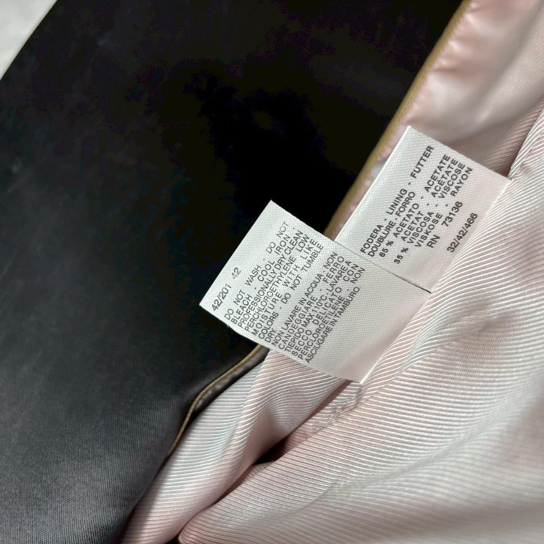 Max Mara ブラックサテン 光沢 テーラードジャケット N2475