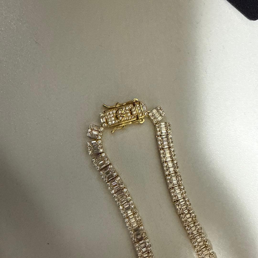 アクセサリー Glitter Baguette Tennis Chain Necklace50