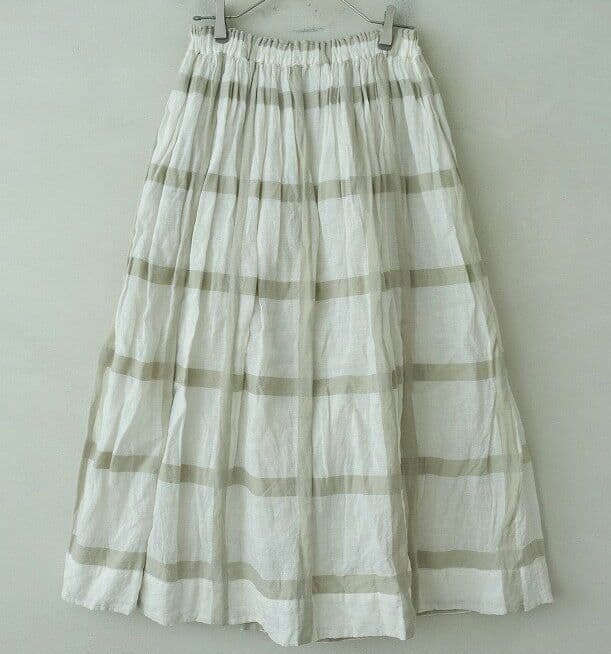 ichi Antiquites ラティスチェックスカート