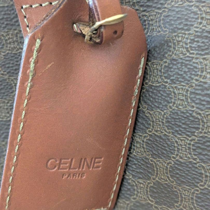 【希少】ヴィンテージ CELINE マカダム柄 ボストンバッグ PVC 旅行