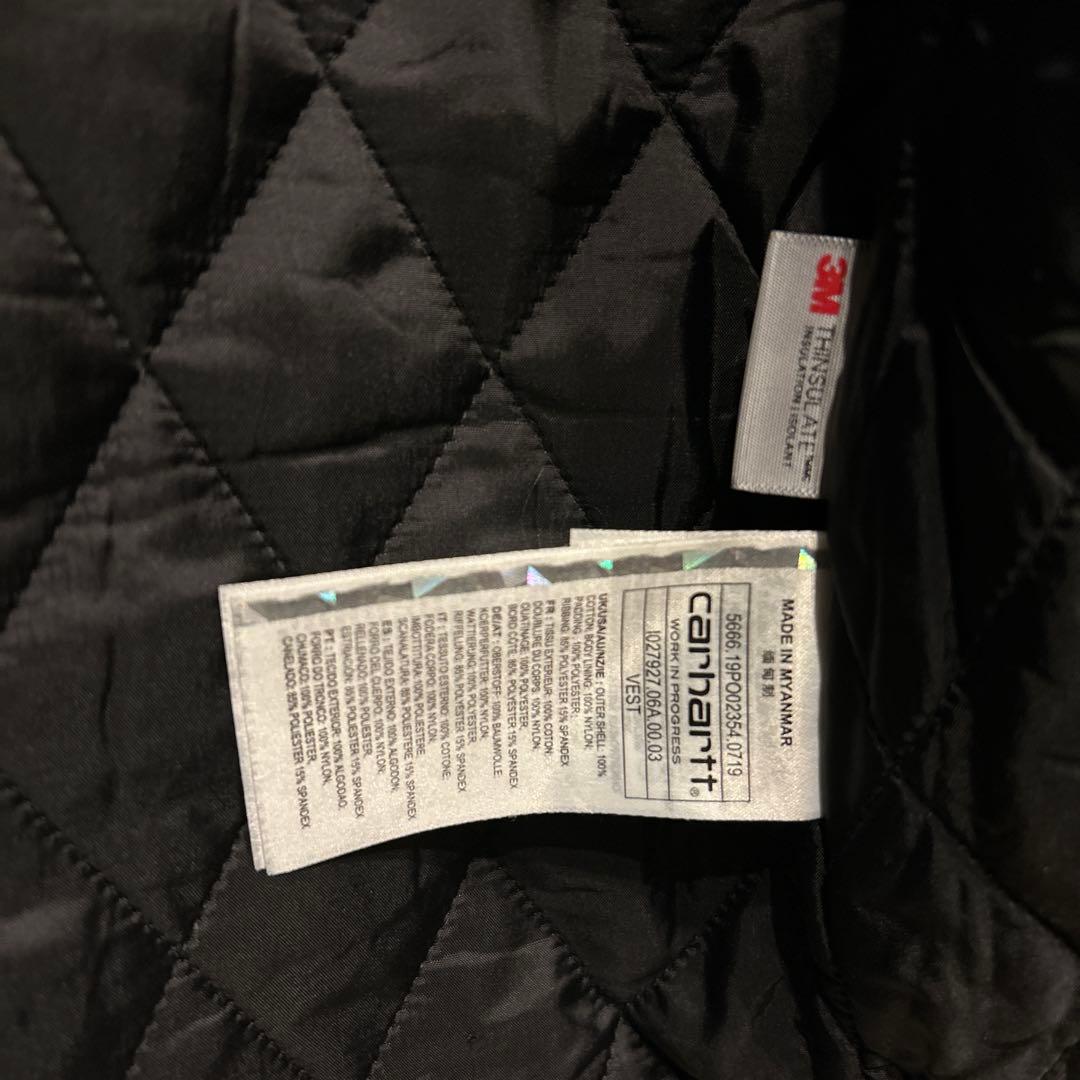 【美品】Carhartt 高級ダックベスト キルティング リアルツリー柄 古着