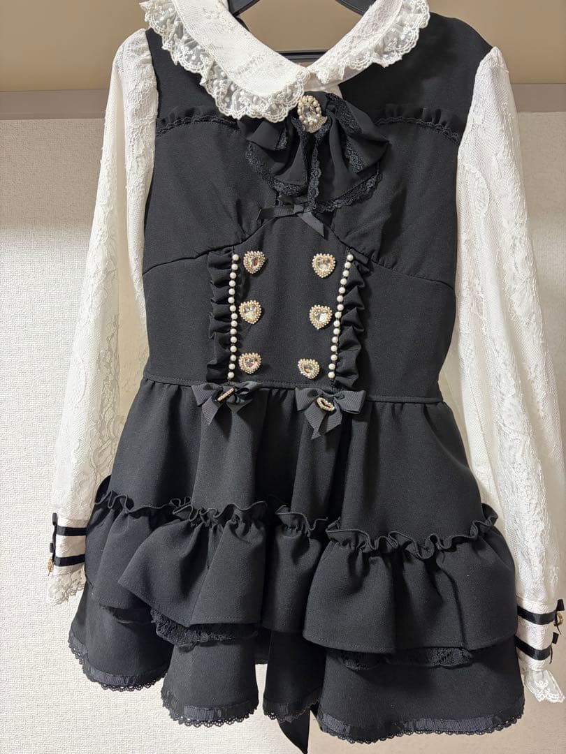 LIZ LISA リズリサ ダブルティアードセットアップ ブラック