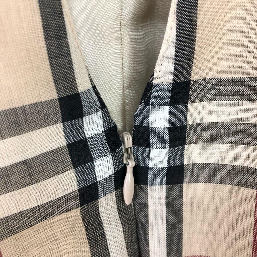 BURBERRY ホルターネック ノバチェック ワンピース 38 ベージュ