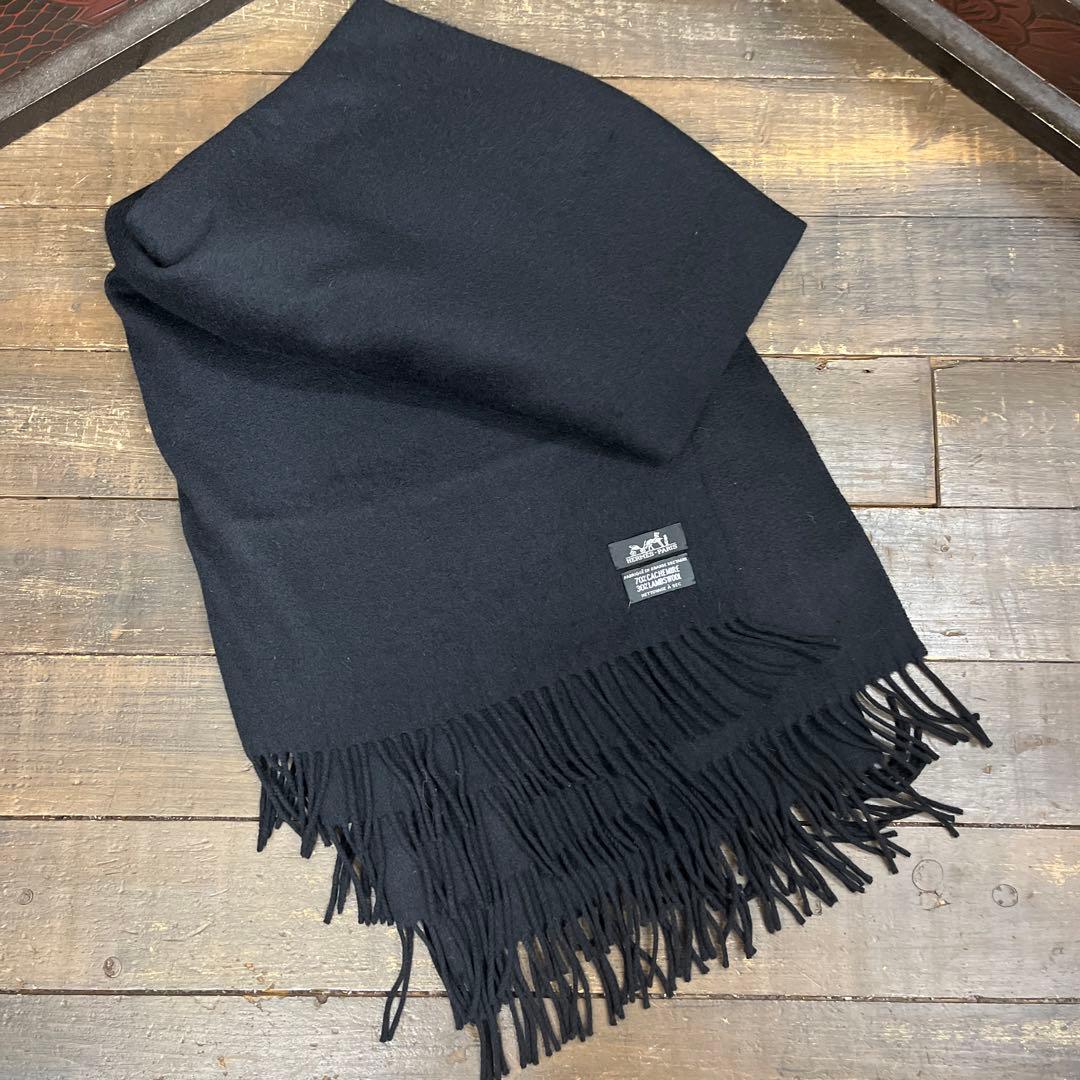 美品　HERMES エルメス 大判ストール　カシミア70 クリーニング済
