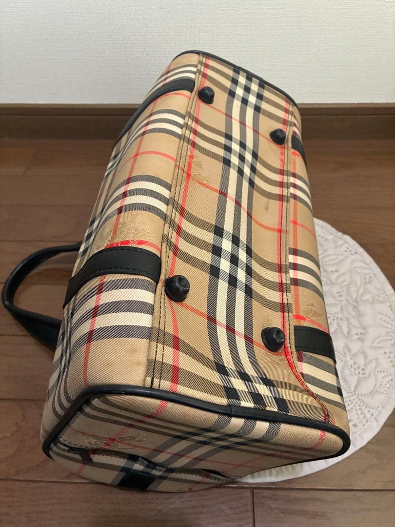 90s Burberrys ボストンバッグ シャドーホース
