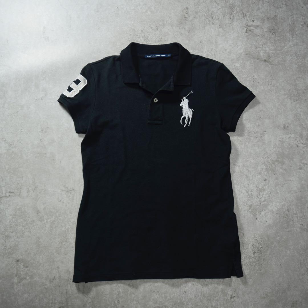 POLO RALPH LAUREN ビッグポニー ポロシャツ ブラック シルバー