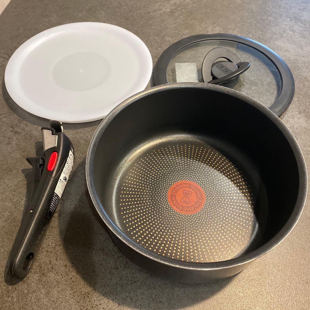 新品 T-faL 取っ手のとれるフライパン・鍋セット 7点 ガス火対応