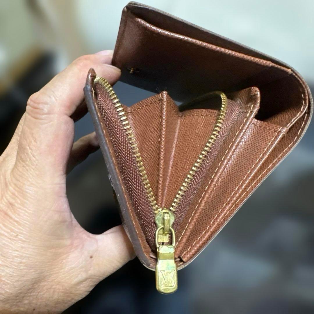 ⑩☆美品/後期型・カードポケットあり ☆ モノグラム♪Ｌ字型ファスナー財布