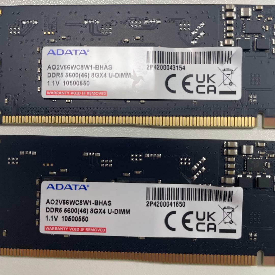 ADATA DDR5600 16GB 8GB×2枚