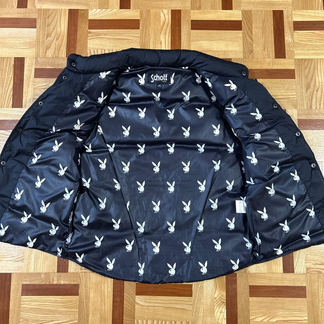 schott【schott×PLAYBOY】 ナイロンベスト　Sサイズ