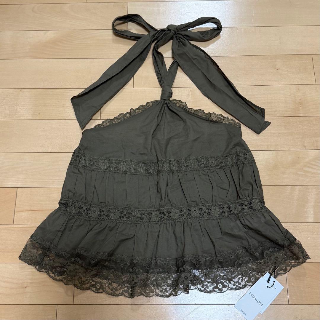 LAGUA GEM HALTER NECK SOFT トップス