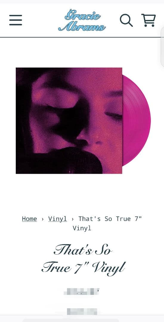 Gracie Abrams, Official EP_Record×2