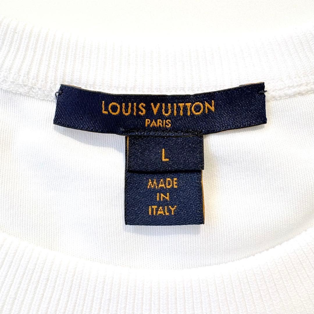 【未使用級】LOUIS VUITTON Tシャツ レザーパッチ モノグラム L