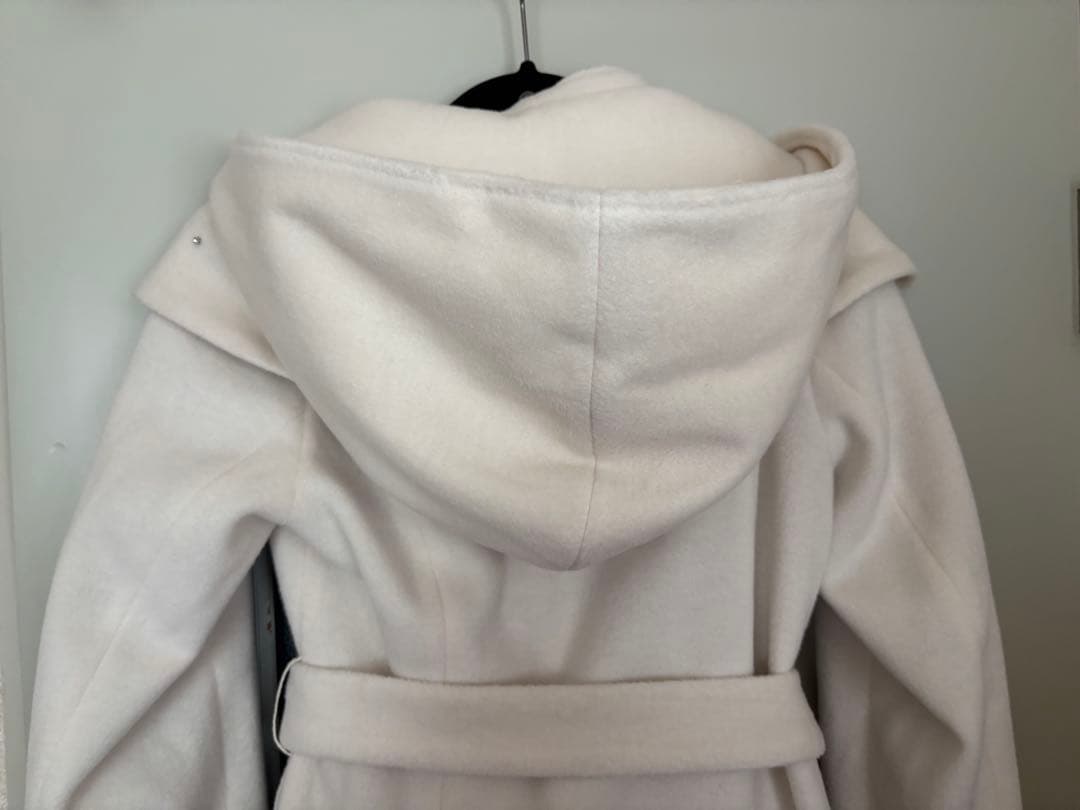 ジャケット・アウター m me eme Blanc noir hooded long coat
