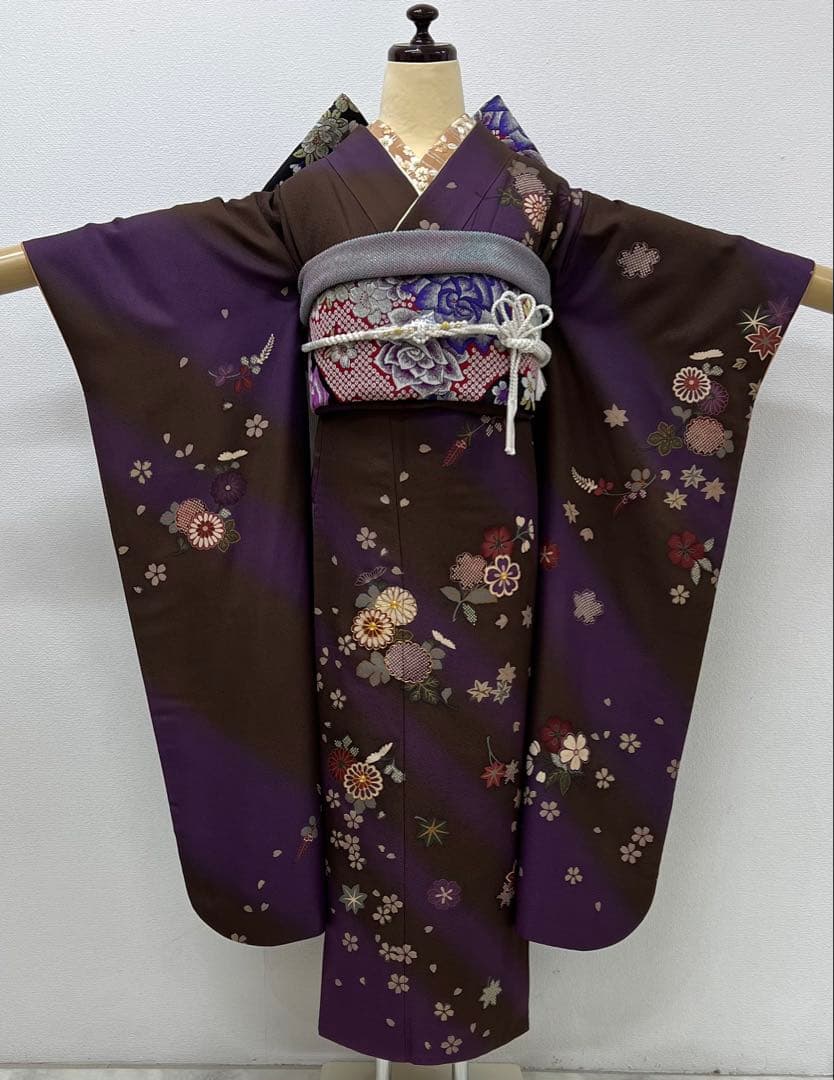 振り袖　フルセット　別誂長襦袢　大正ロマン　くすみ系小物類　刺繍入り　822