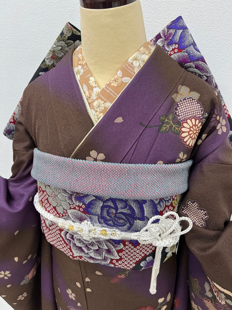 振り袖　フルセット　別誂長襦袢　大正ロマン　くすみ系小物類　刺繍入り　822