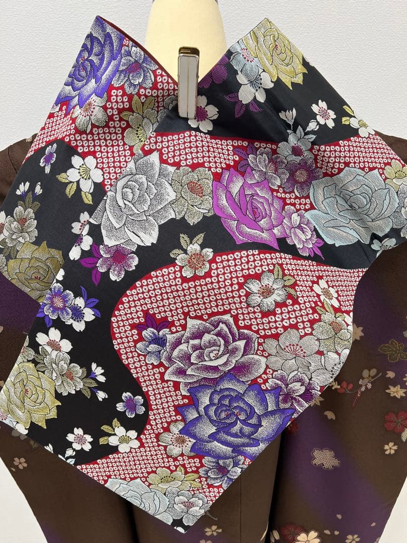 振り袖　フルセット　別誂長襦袢　大正ロマン　くすみ系小物類　刺繍入り　822