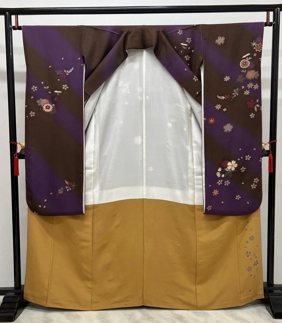 振り袖　フルセット　別誂長襦袢　大正ロマン　くすみ系小物類　刺繍入り　822