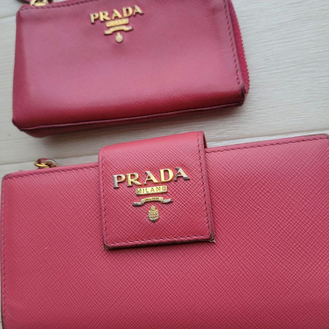 PRADA PEONIA サフィアーノ ピンク 財布 カード大容量 キーケース