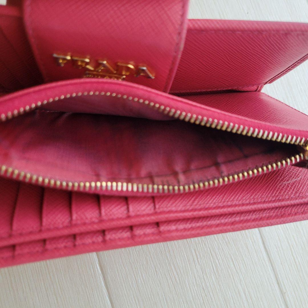 PRADA PEONIA サフィアーノ ピンク 財布 カード大容量 キーケース