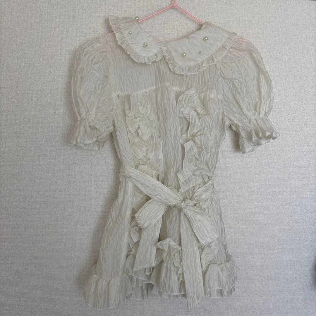 lilLilly マシュマロチュニックワンピース　white