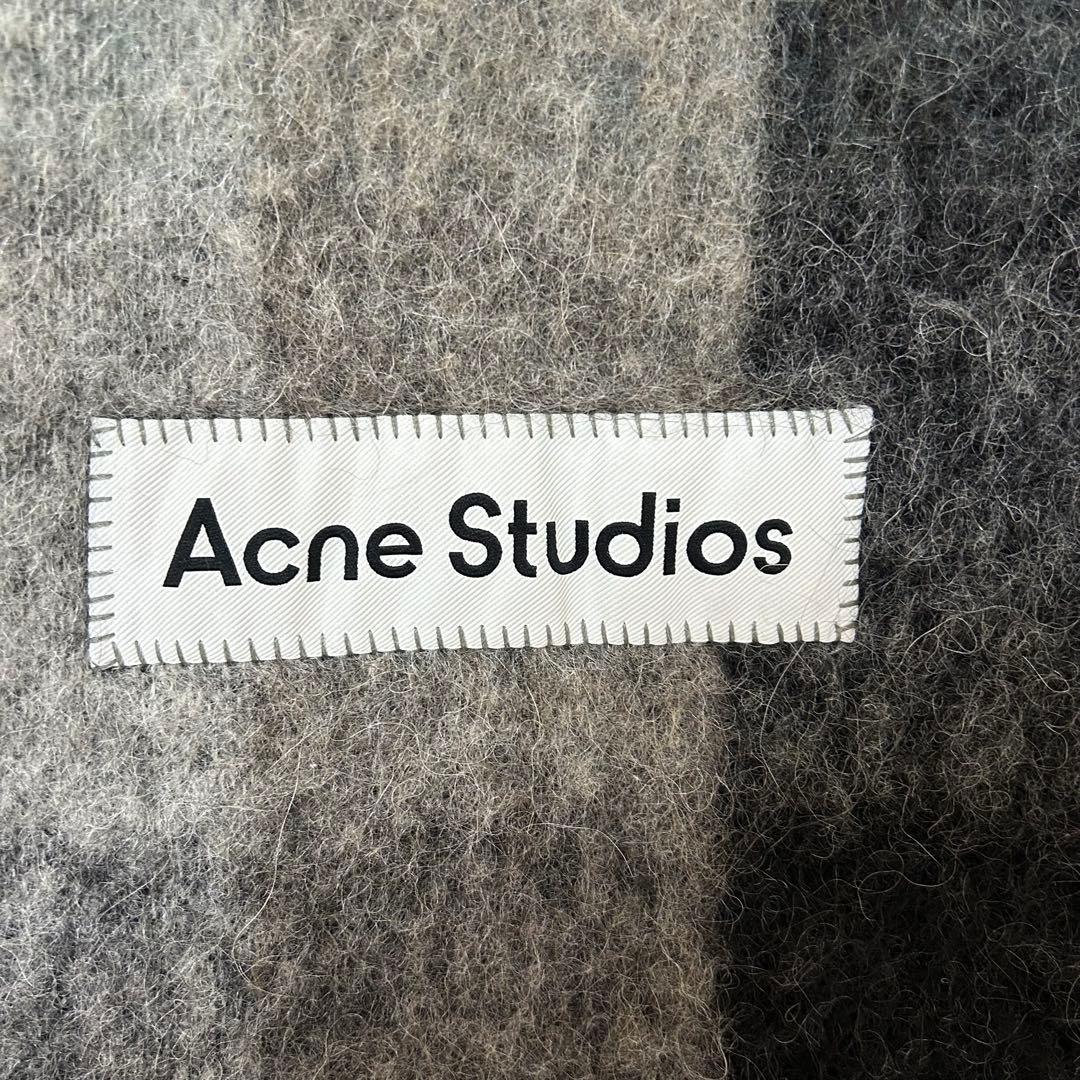 acne studious マフラー　グリーン　チェック