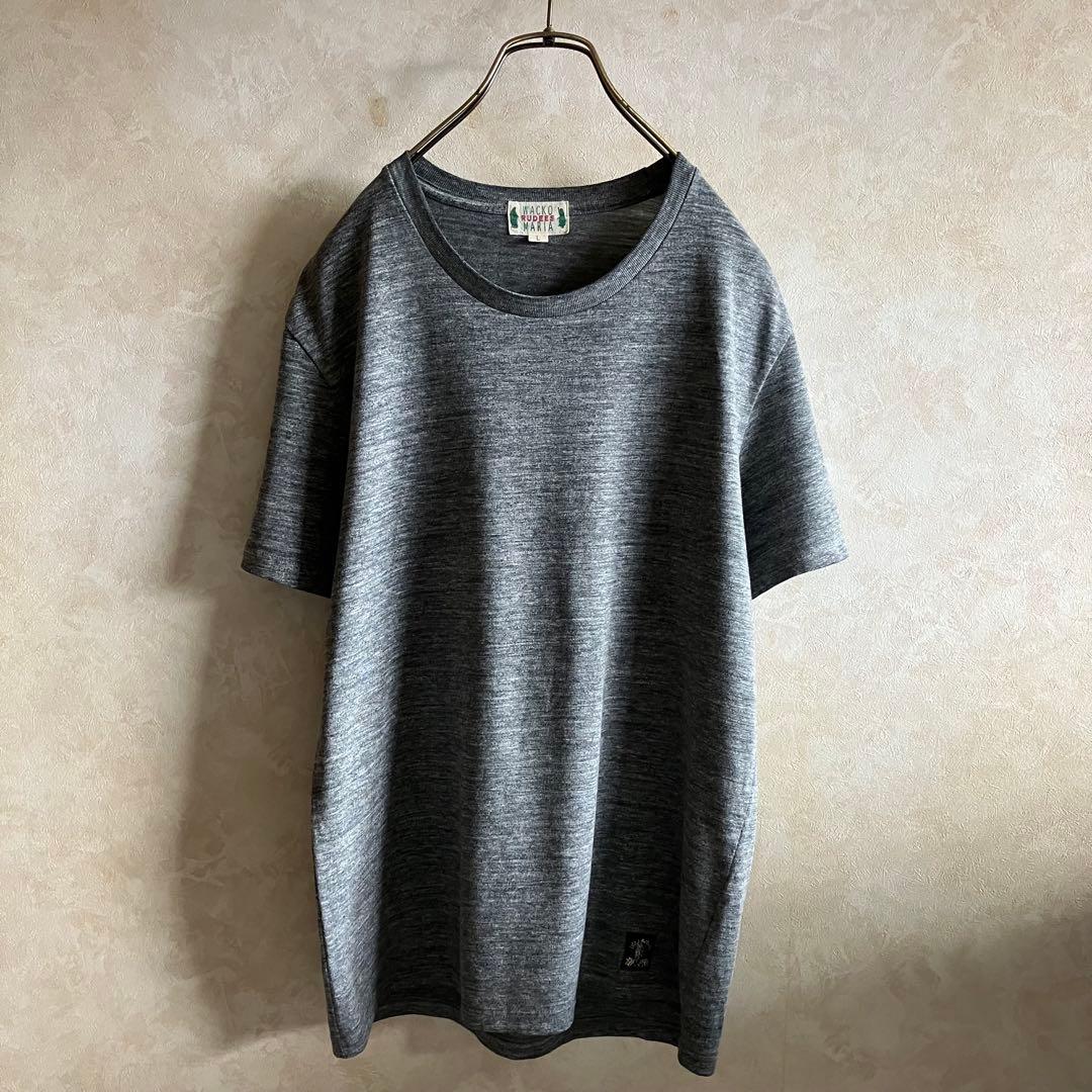 希少 初期タグ ワコマリア プレイングマリアtシャツ 杢グレー L
