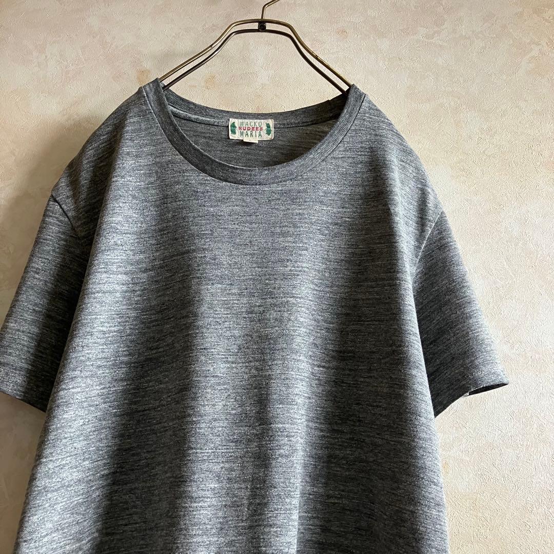 希少 初期タグ ワコマリア プレイングマリアtシャツ 杢グレー L