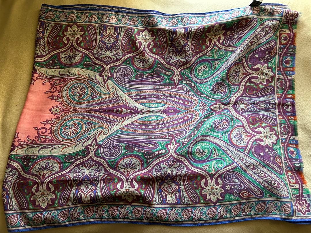 ETRO カシミアシルク混スカーフ