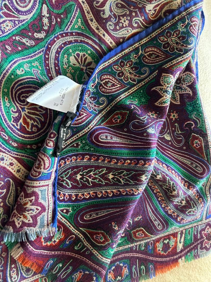 ETRO カシミアシルク混スカーフ