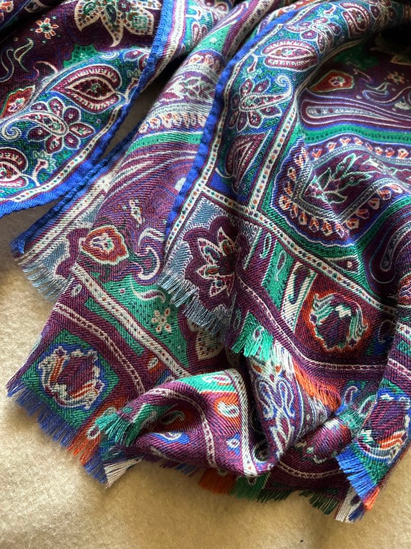 ETRO カシミアシルク混スカーフ