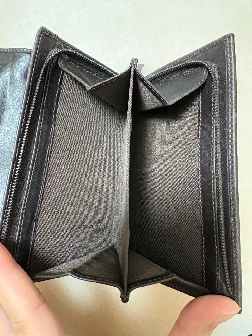 FENDlフェンディ折り財布 ズッカ柄 キャンバス レザー ブラウン イタリア製
