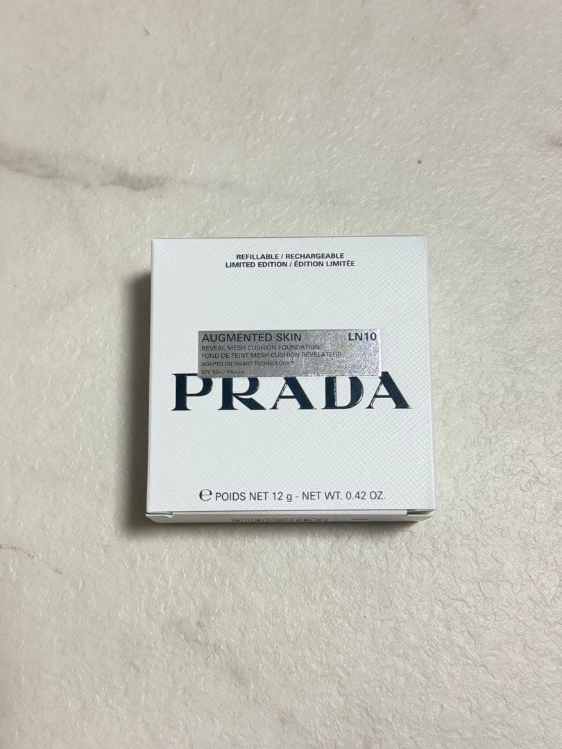 PRADA プラダ メッシュクッション　LN10 限定色　ブルー　水色