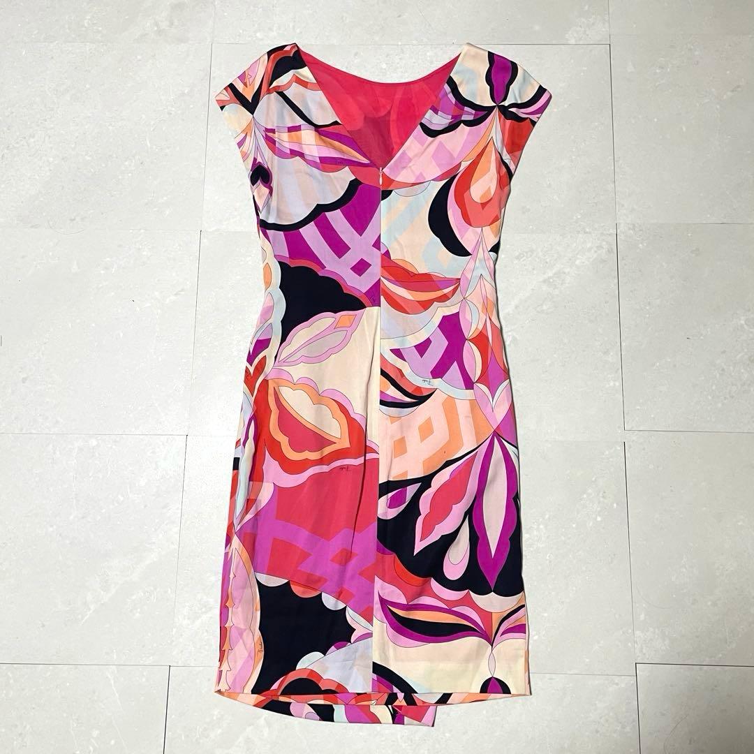エミリオプッチ EMILIO PUCCI ワンピース ノースリーブ プッチ柄