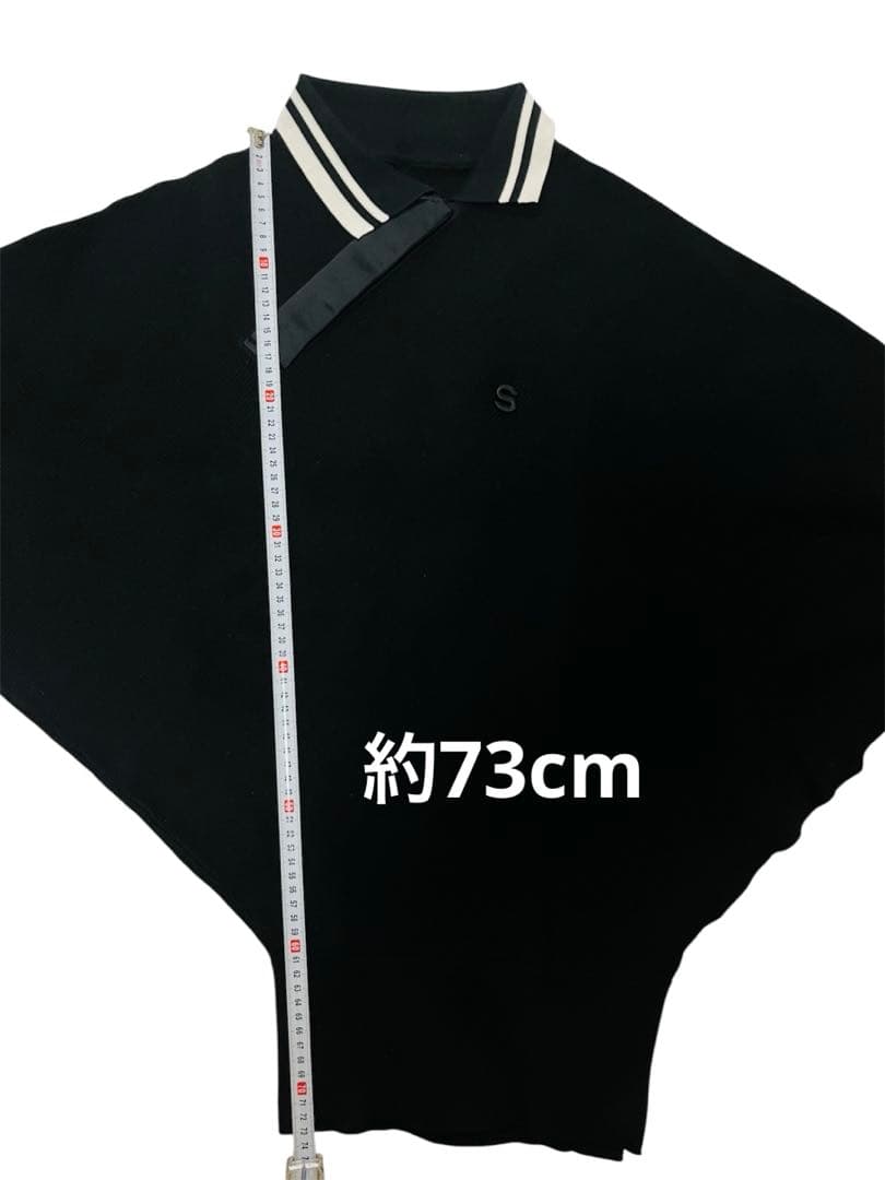 美品 sacai サカイ Sロゴ ニット ポロシャツ