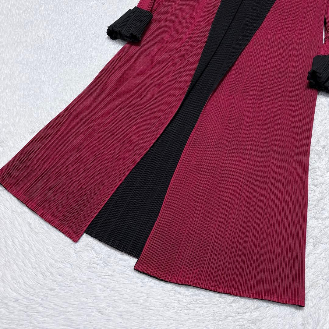 【極美品】2way リバーシブル プリーツ スプリング コート 上品 春 希少
