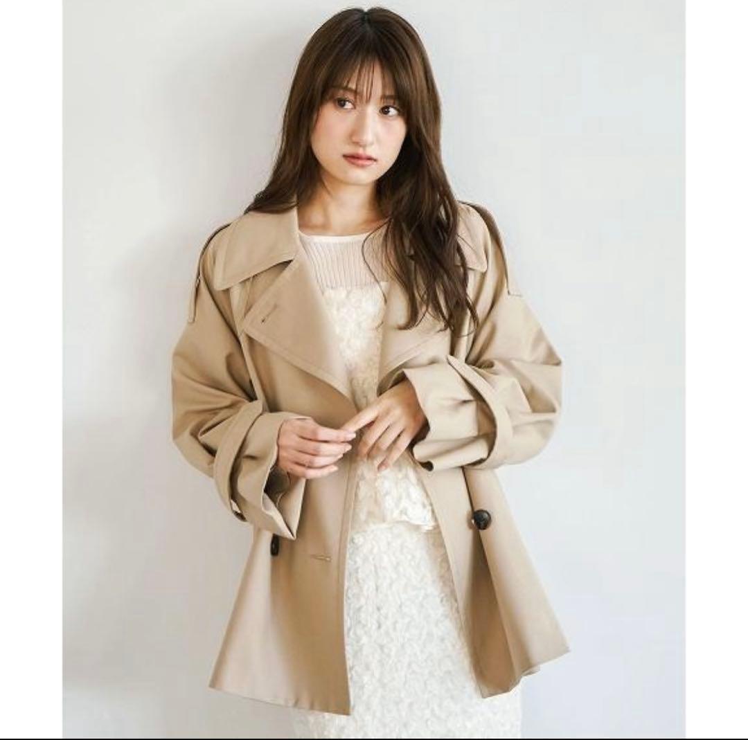 COCODEAL ミディ丈フレアトレンチコート 75119057 2025春夏