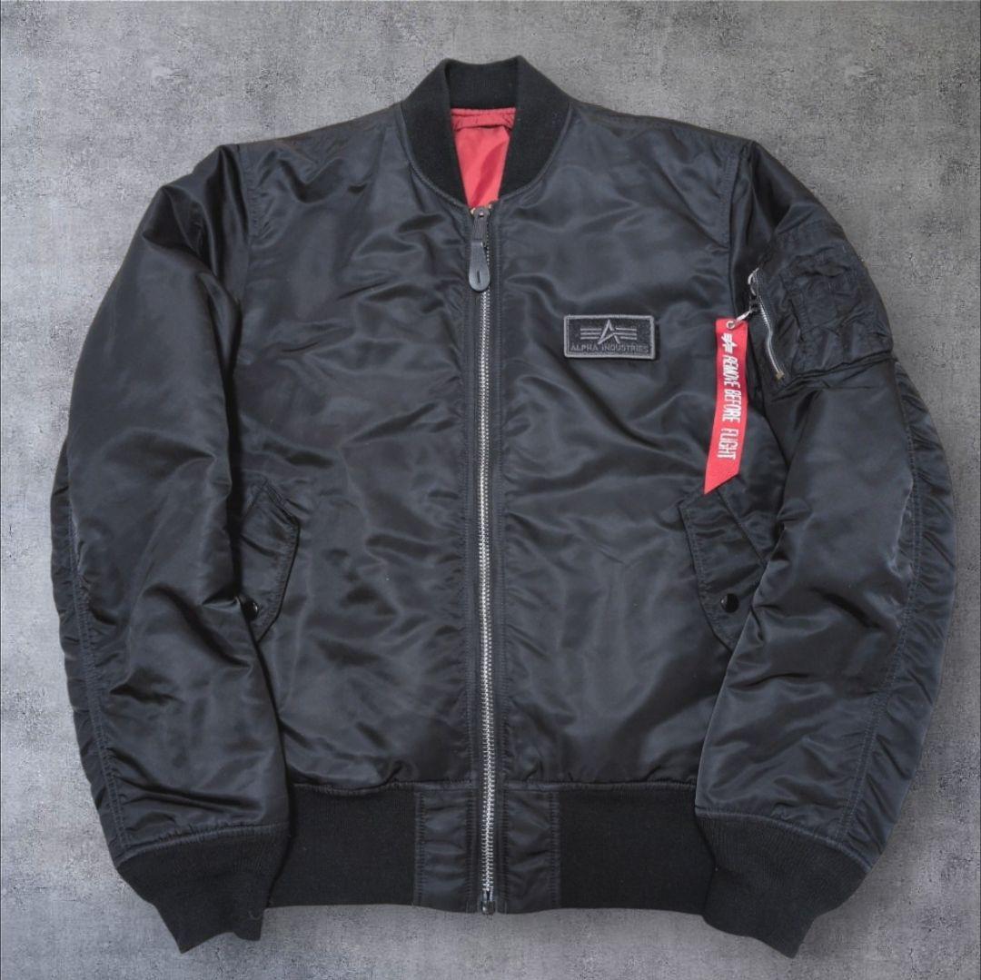 希少 短丈 ALPHA MA1 TIGHT BACK EMBROIDERY