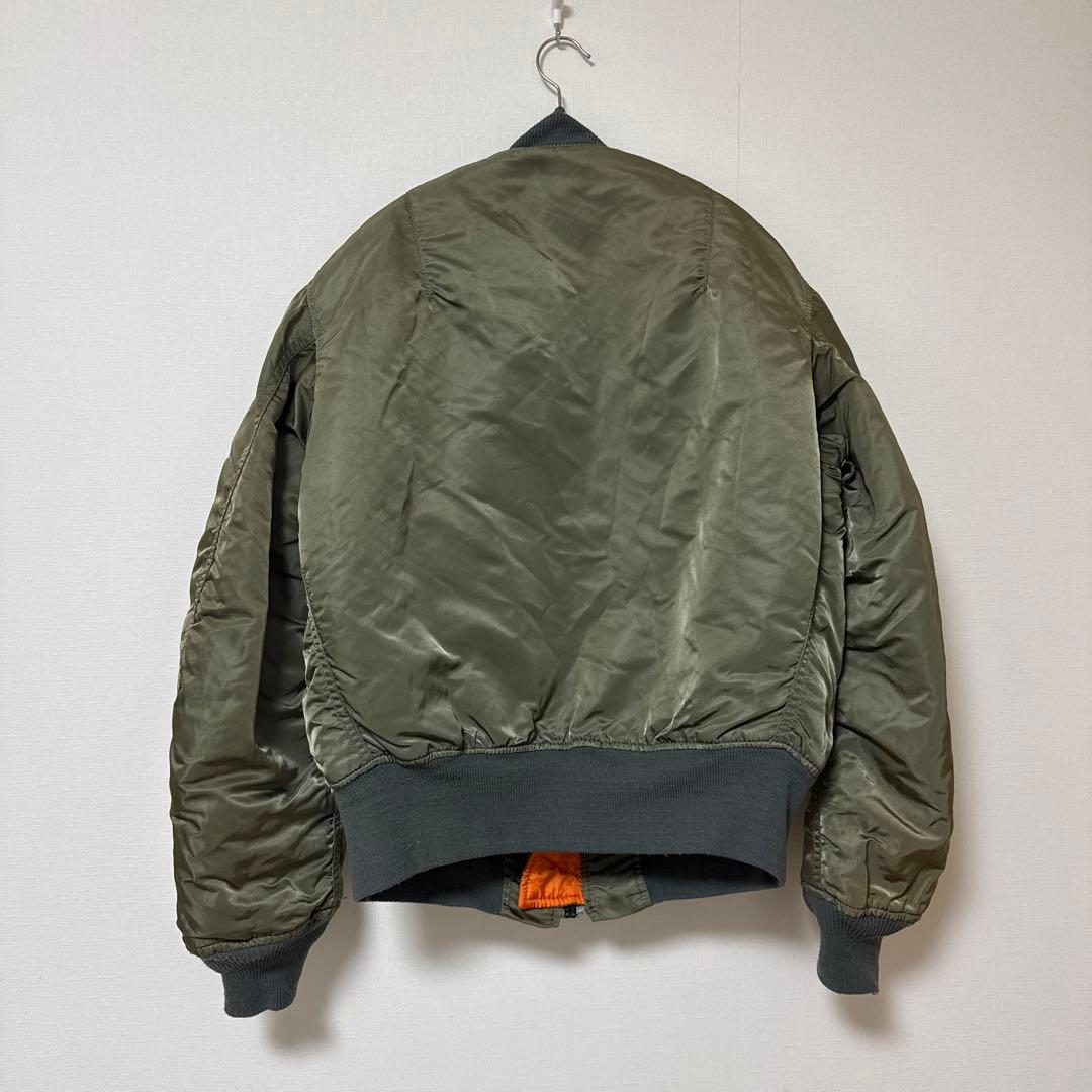 90sUSA製ALPHAアルファMA-1 フライトジャケット Sセージグリーン