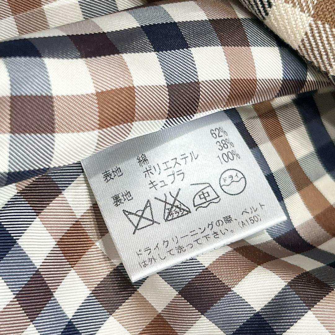 ほぼ未使用✨　アクアスキュータム　トレンチコート　ライナー　チェック　ベージュ
