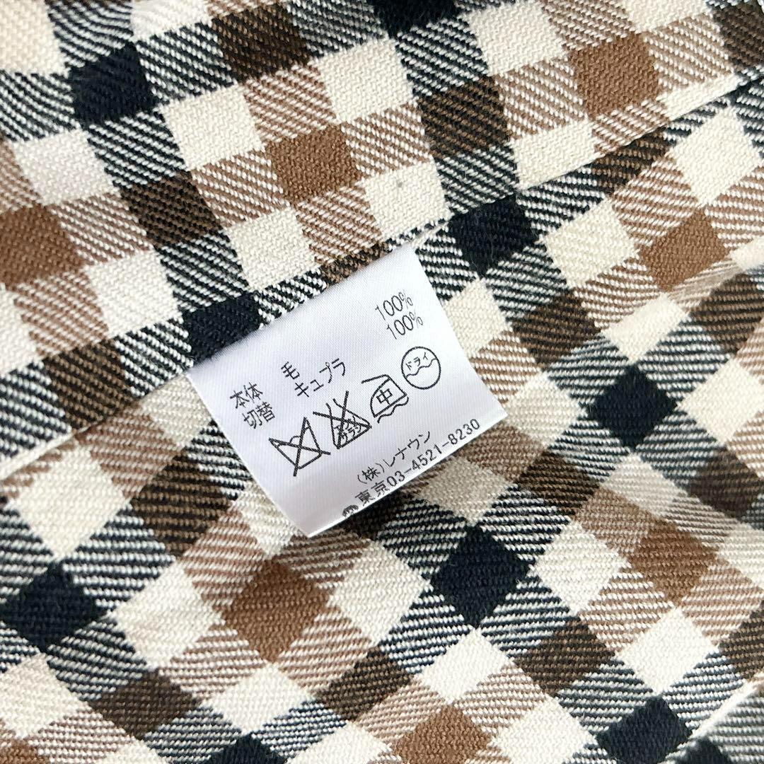 ほぼ未使用✨　アクアスキュータム　トレンチコート　ライナー　チェック　ベージュ