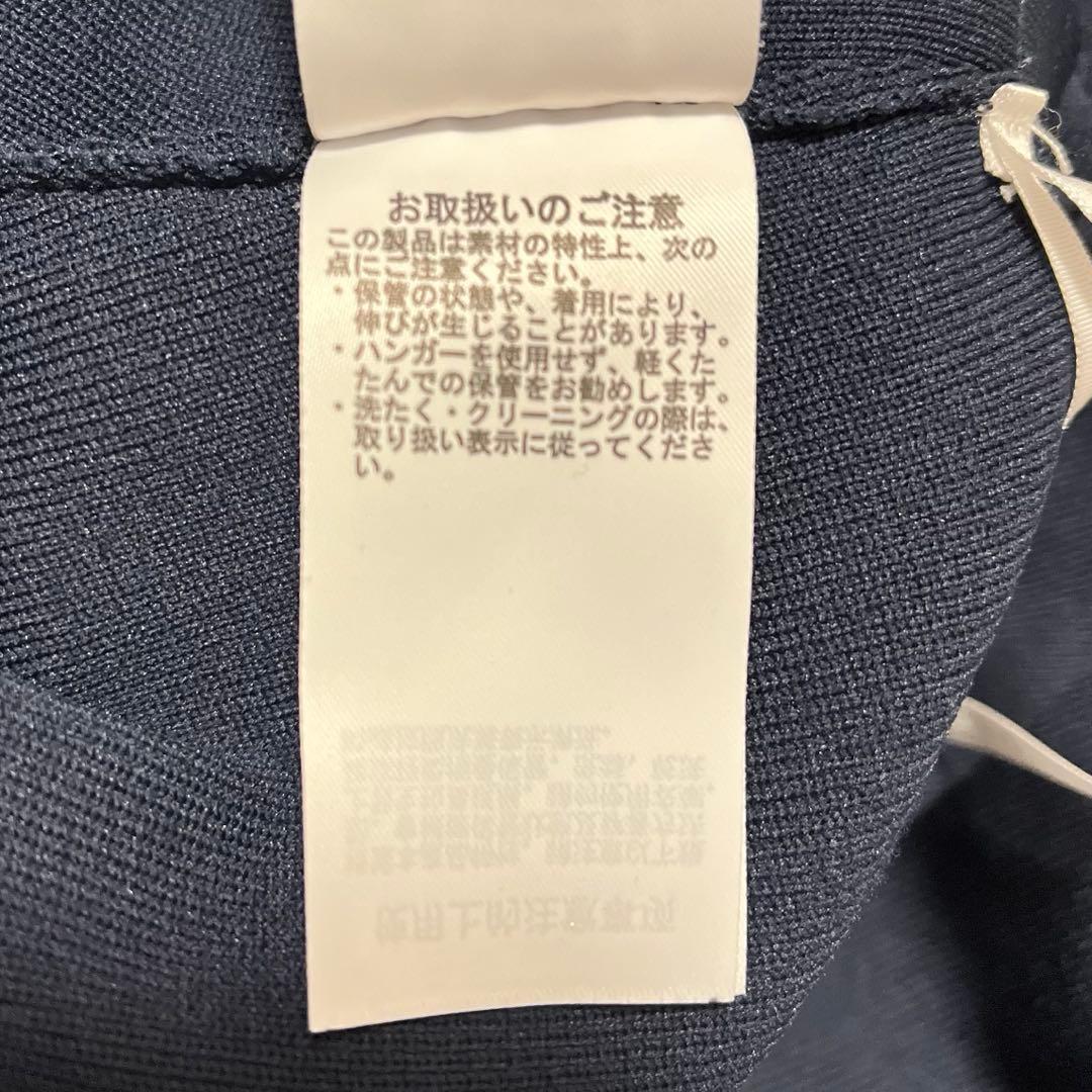 【美品】CELFORD セルフォード ボウタイニットワンピース 36 ネイビー