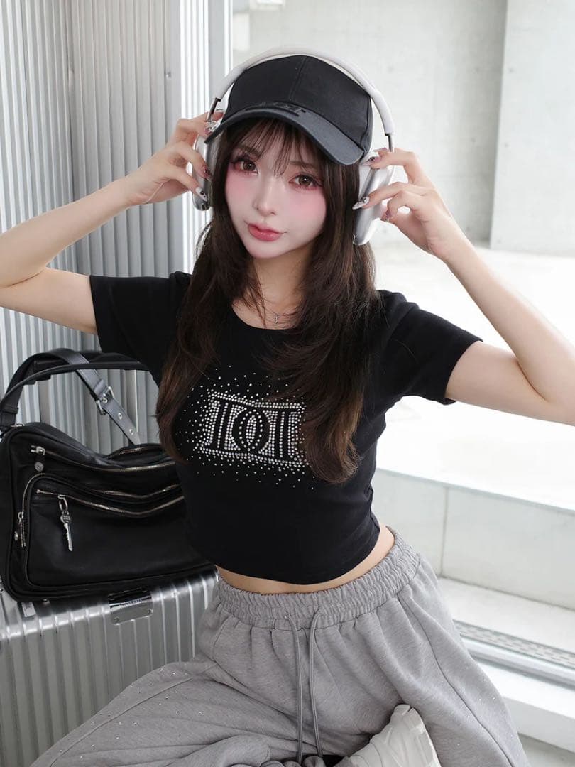 ♡ ダーリッチ Darich ♡ シャイニーDDロゴコンパクトTシャツ